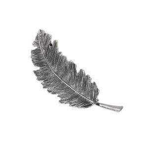 Silver Leaf Hair Clip Cute Metal Barrette